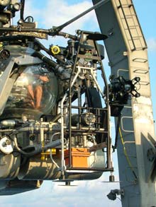 The Eye-in-the-Sea is held on the front of the JSL submersible during launch. The Eye-in-the-Sea is held on the front of the JSL submersible during launch.