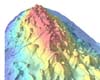 ROV Tiburon tracklines of the 2002 expedition to Davidson Seamount, with coral locations.
