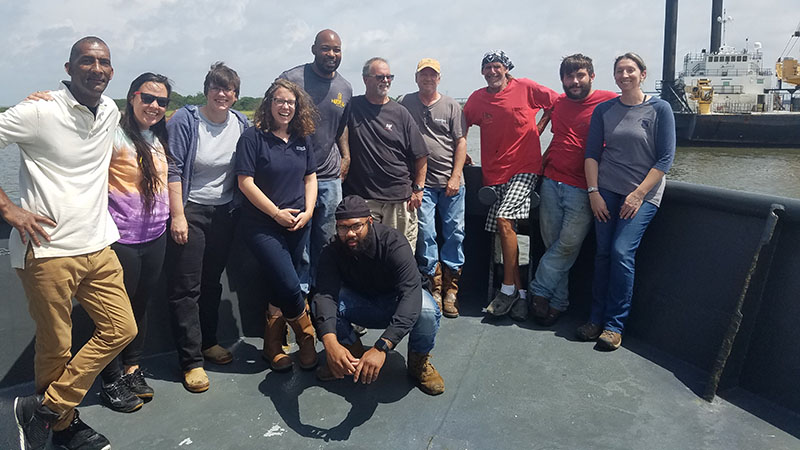 The crew, from left: Kelvin, Alex, Louise, Megan, Gilbert, Darren, Scott, David, Corey, and Amanda; in front, James. The crew, from left: Kelvin, Alex, Louise, Megan, Gilbert, Darren, Scott, David, Corey, and Amanda; in front, James.