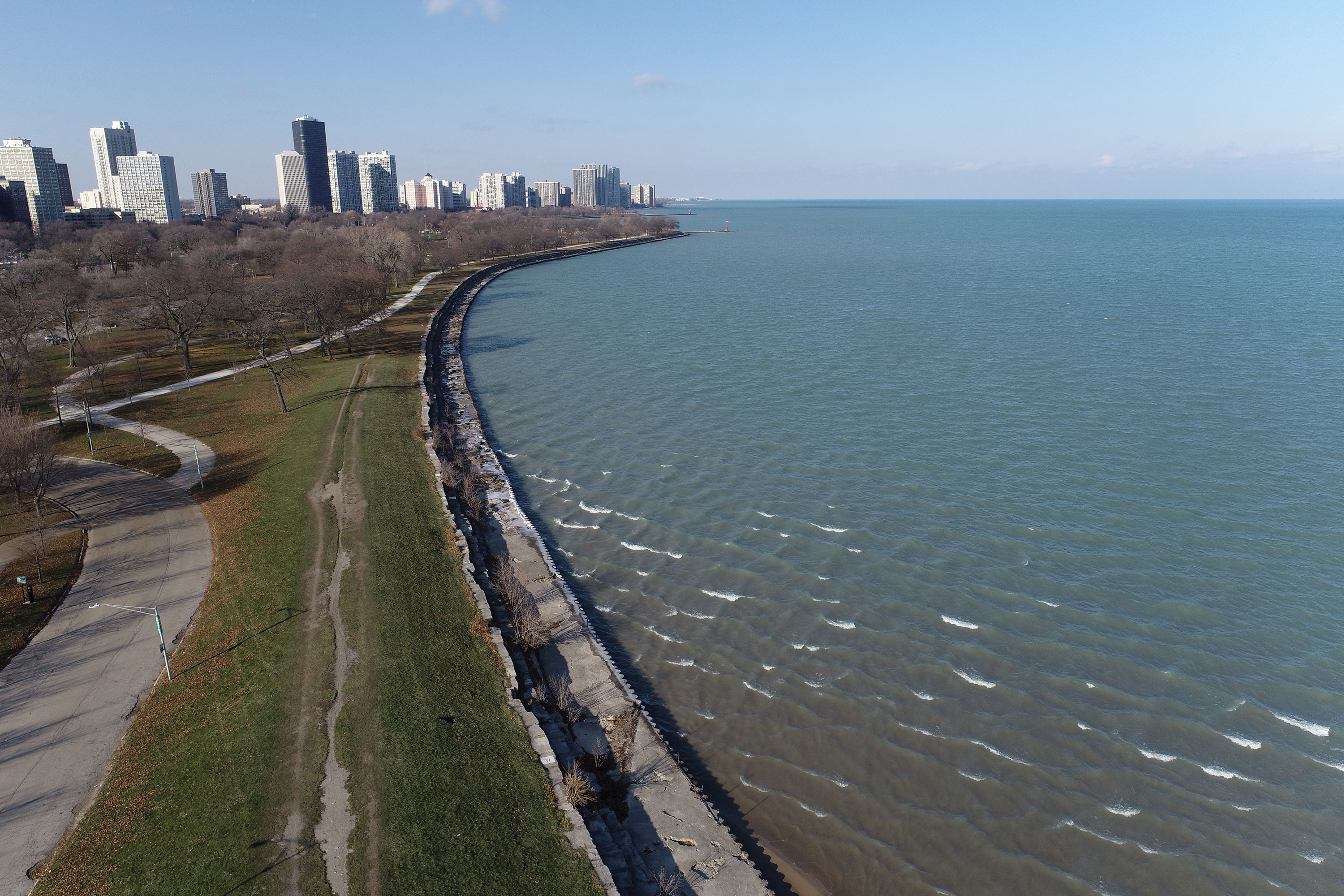 Lake Michigan’s Chicago shoreline.