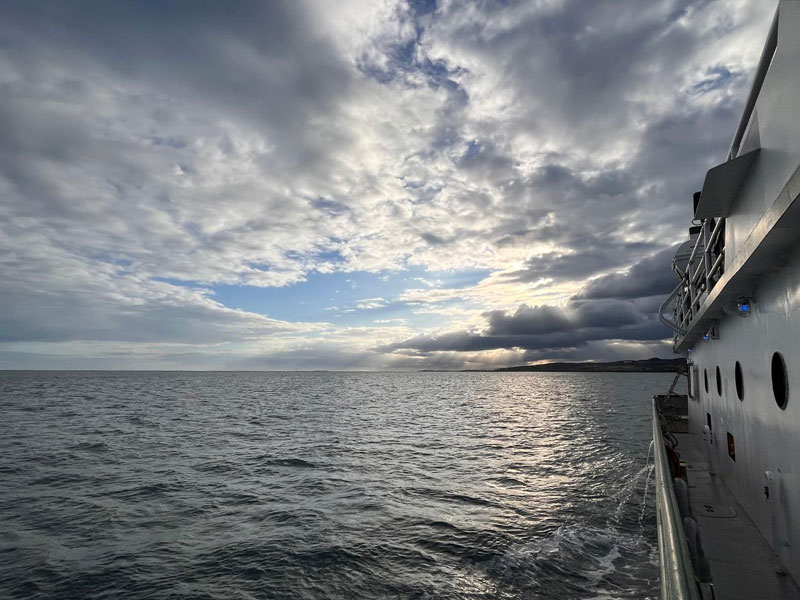 A beautiful morning on Day 1 of remotely operated vehicle operations off Isla Caja de Muertos, an island off southern Puerto Rico.