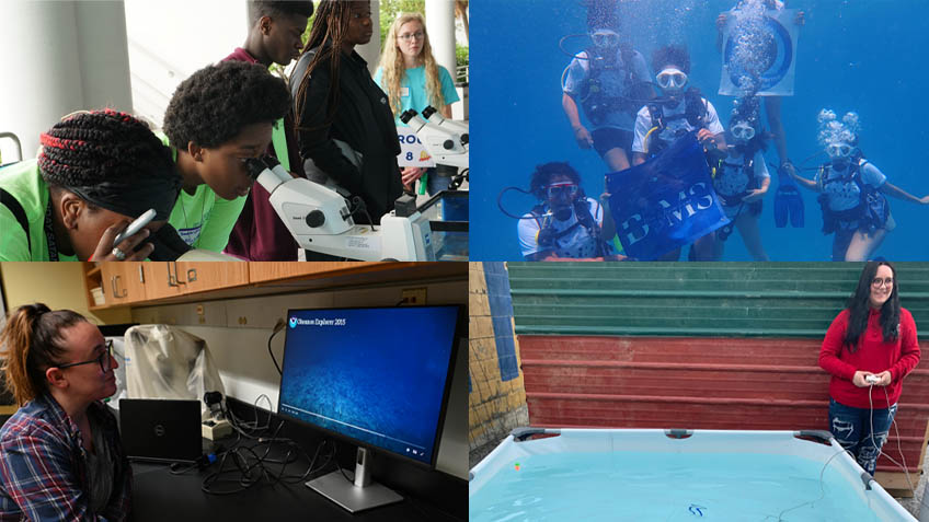 Previously funded projects advanced ocean literacy and workforce development opportunities for learners. 